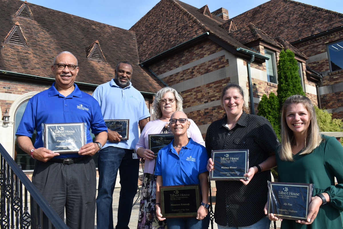 Talbert House employees with awards